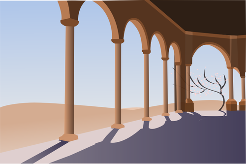 Векторный рисунок арку в пустыне