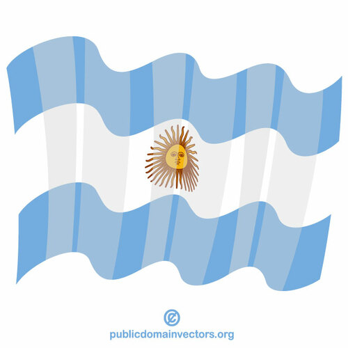 アルゼンチンの手を振る旗