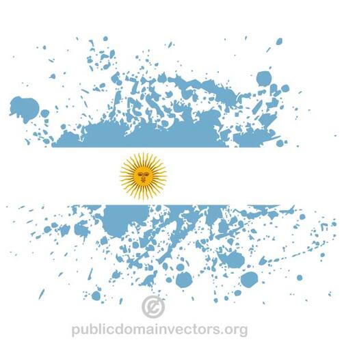 Bendera Argentina tinta memerciki vektor