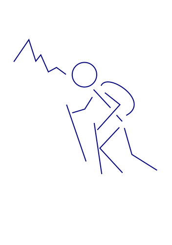 Figura del bastone escursionista