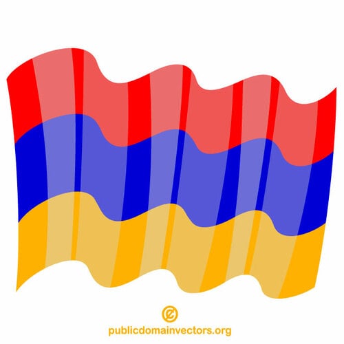Mávající vlajka Arménie