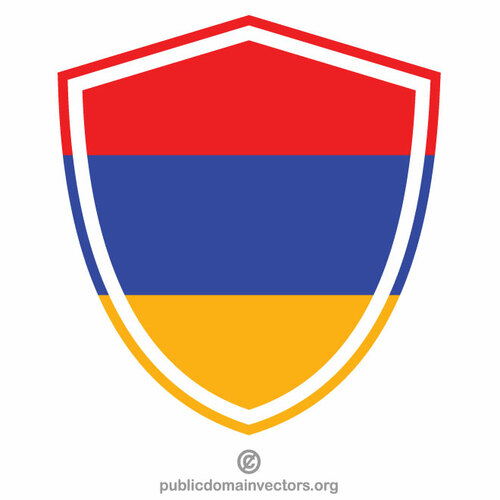 Armenian flag shield