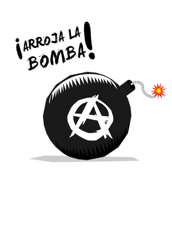 Illustrazione di vettore della bomba di stile del fumetto con la lettera A