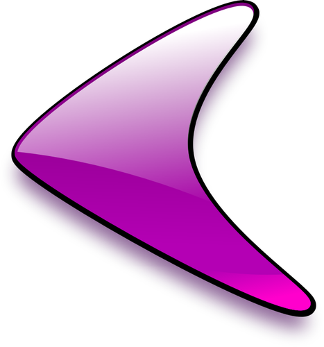 Izquierda frente a gráficos vectoriales flecha púrpura