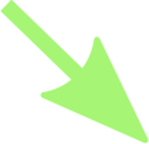 Ilustración de vector de color de flecha verde con ligera opacidad
