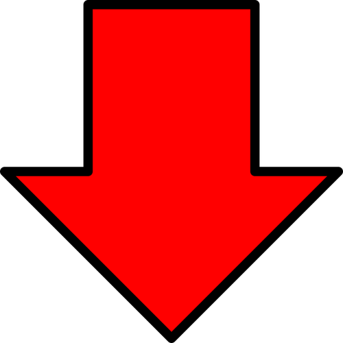 赤の下向き矢印