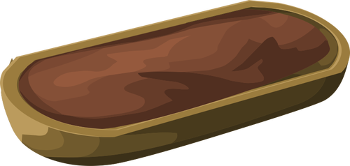Vector clip art of brown ground container