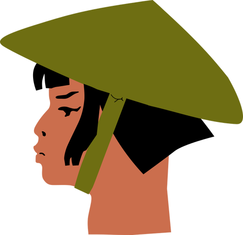 Asiatiska Lady huvud