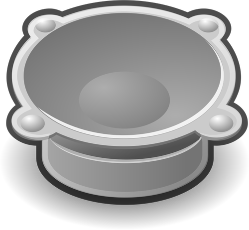 Vector de la imagen del icono de altavoz audio con sombra