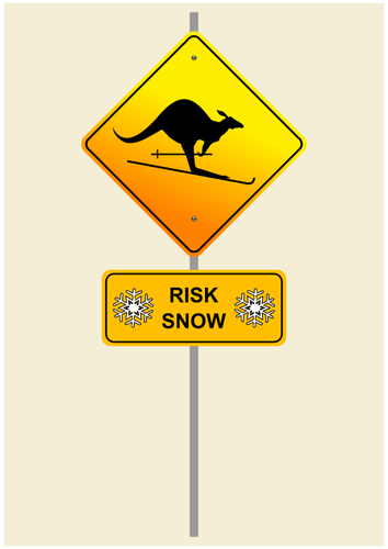 Schnee-Risiko-Zeichen