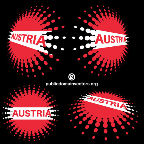 Pegatinas de medios tonos de Austria