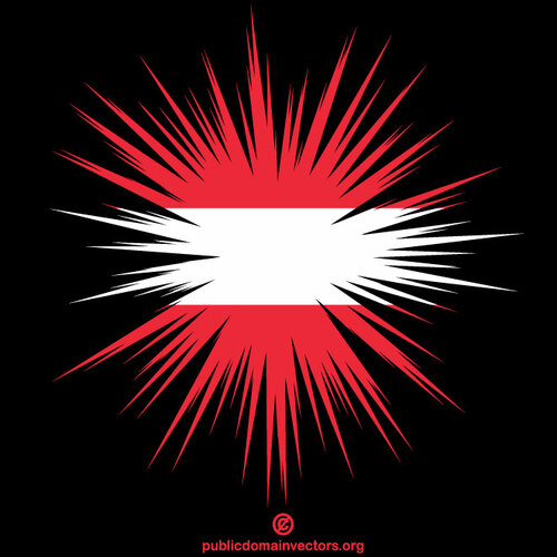 Oostenrijks vlag Blast-effect