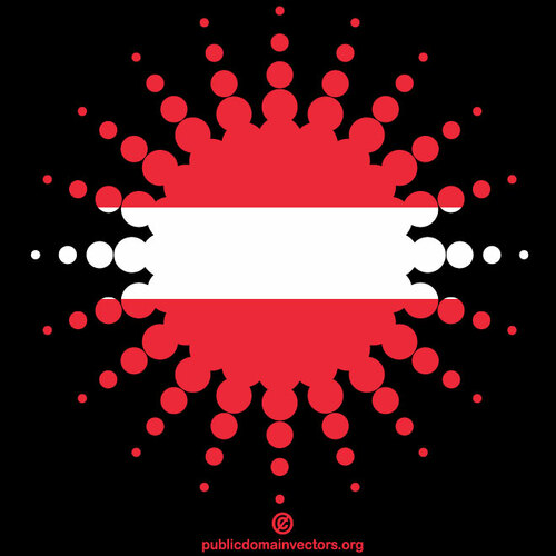 Oostenrijkse vlag halftoon design