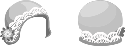Dibujo de sombrero decorativo damas vectorial