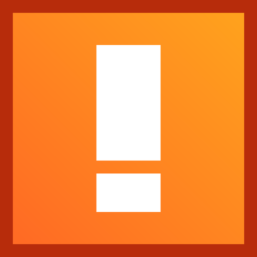 Orange alert varning ikonen vektor illustration
