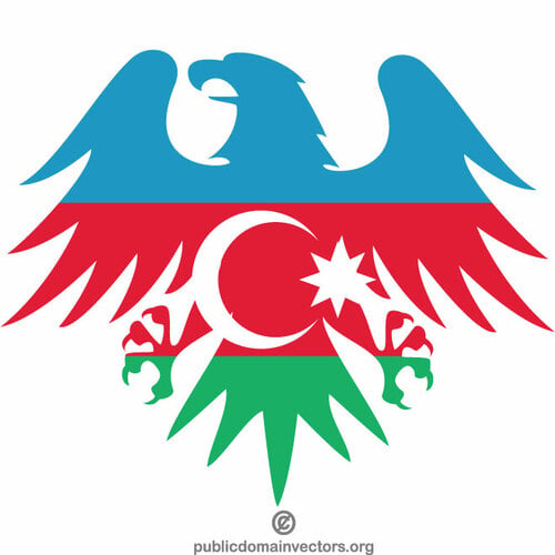 Azerbaiyamente bandera águila heráldica
