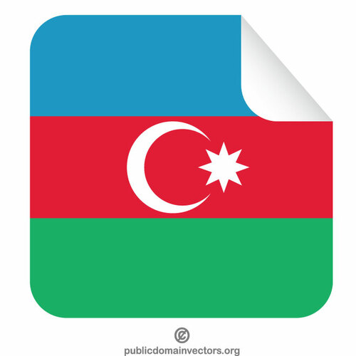 Peeling klistermärke Azerbajdzjan flagga