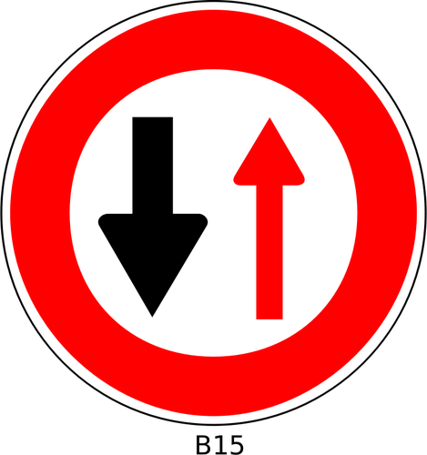 Protijedoucí vozidla prioritu pořadí znamení vektorový obrázek