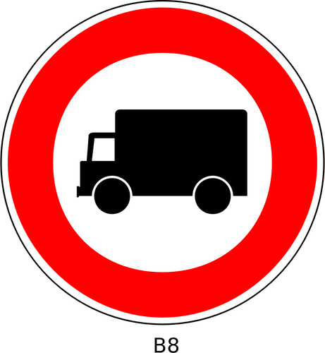 Нет грузовиков трафика порядка знак векторные иллюстрации