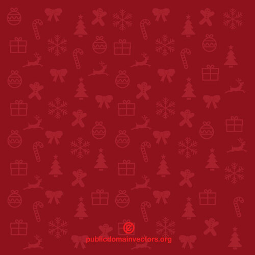 크리스마스 패턴의 빨간색 배경