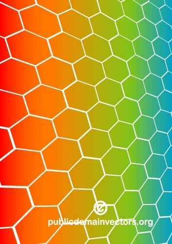Colorful pattern with hexagons