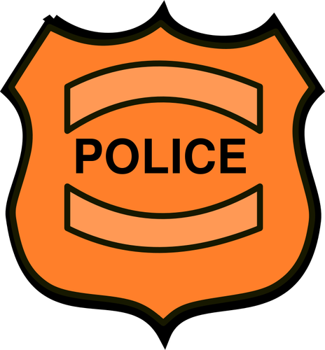 Distintivo de polícia desenho vetorial
