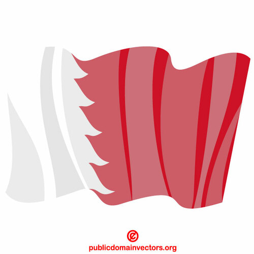 Bahreyn küçük resminin dalgalanan bayrağı