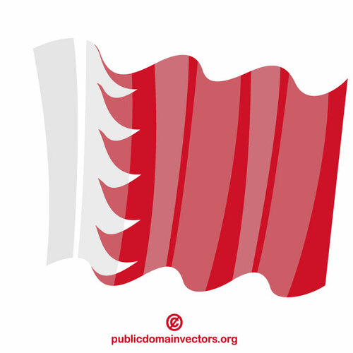 Wapperende vlag van Bahrein