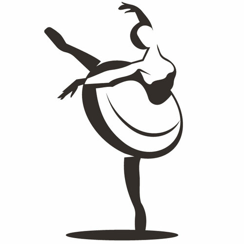 Arte do grampo da silhueta do dançarino de bailado