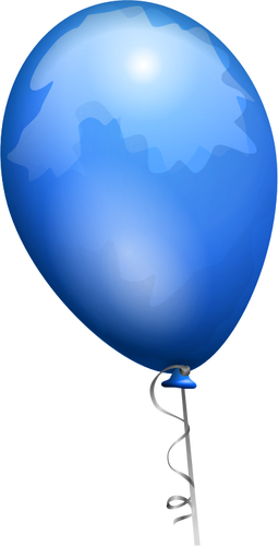 Grafica vettoriale di palloncino blu lucido con sfumature
