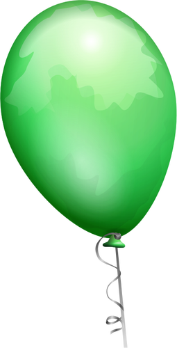 Vector clip art of green shiny balloon with shades