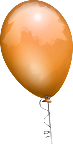 Kuva oranssista kiiltävästä ilmapallosta, jossa on sävyjä