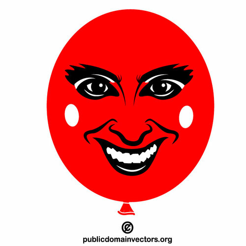 Grafika wektorowa czerwony balonik