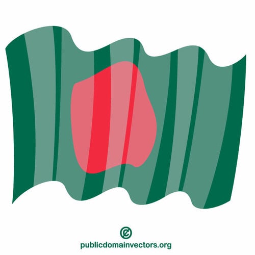 Mávající vlajka Bangladéše
