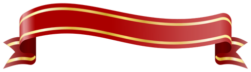Waving red banner vector