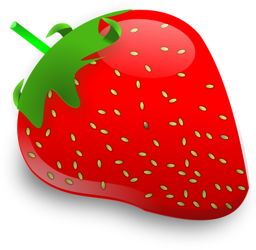 Vektor-Illustration der Hochglanz-Erdbeere