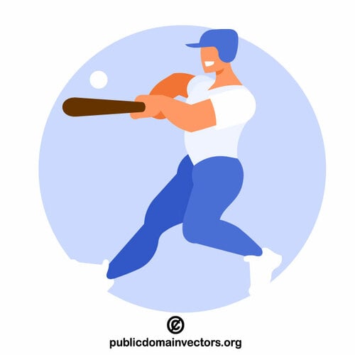 Baseball player vector grafică