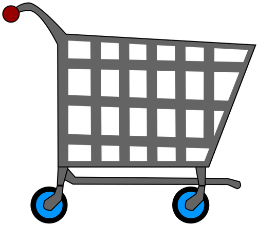 Gambar vektor trolley supermarket