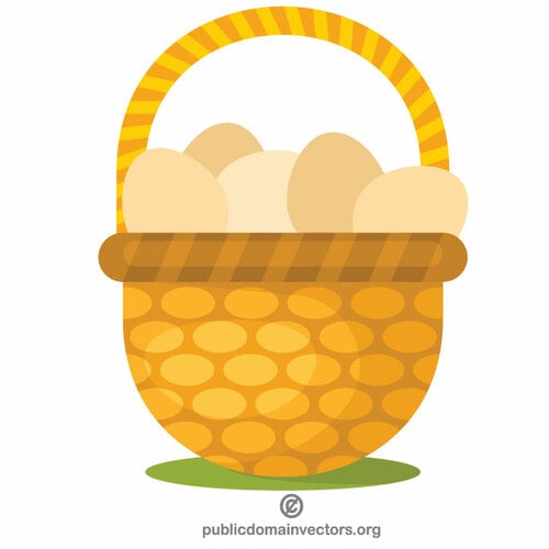 Los huevos en una cesta