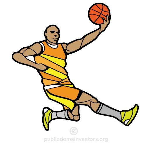 Баскетбольный игрок векторное изображение