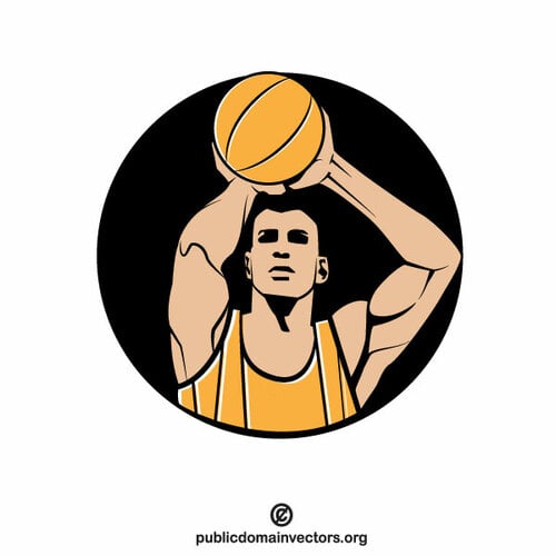 Basketbal speler clip art vector