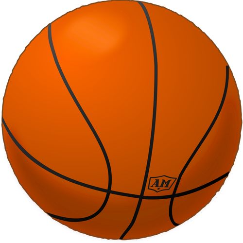 Basketbal hrát míč Vektor Klipart