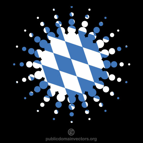 Bavarian flag halftone shape