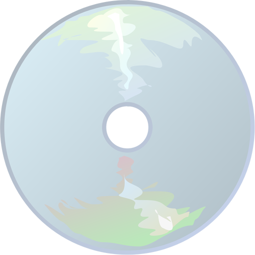 CD ikon dengan refleksi vektor gambar