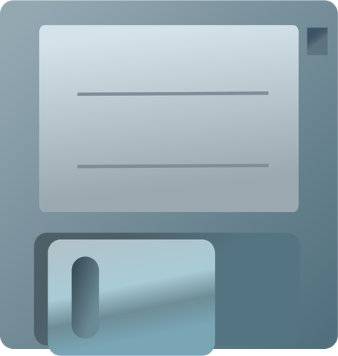 Clip-art vector de ícone de disquete azul