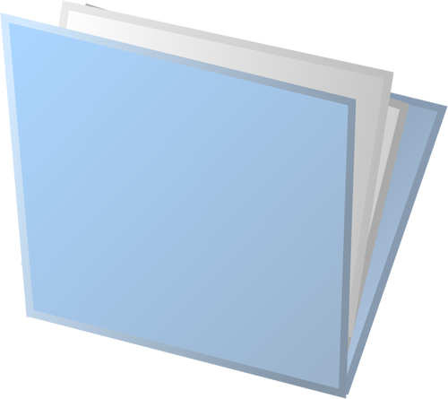 Modré vektorové kreslení plastové složky s dokumenty