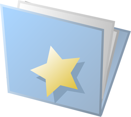Ilustraţie vectorială albastru favorite documentul folder