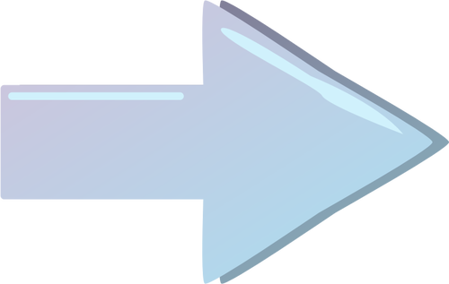 Modrá šipka směřující vpravo vektorový obrázek