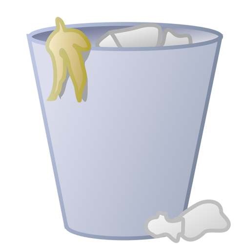 Ilustração em vetor ícone de lata de lixo