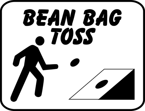 Bean bag melemparkan tanda